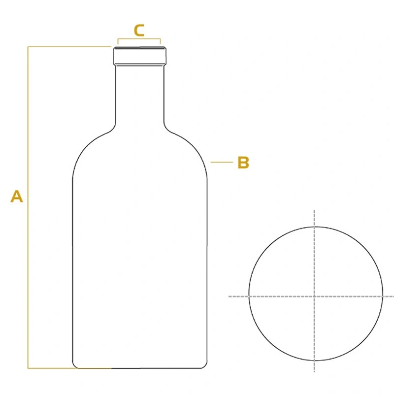 Bouteille en verre de type fleurs de printemps