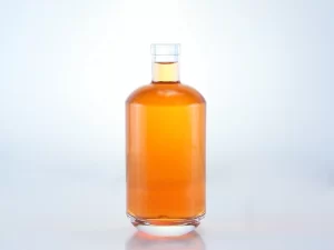 Cylindrical elegant glass bottle
