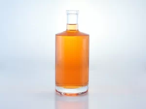 Cylindrical Custom liquor glass bottle