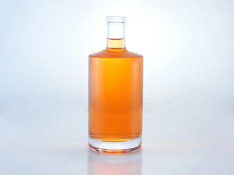 Cylindrical Custom liquor glass bottle