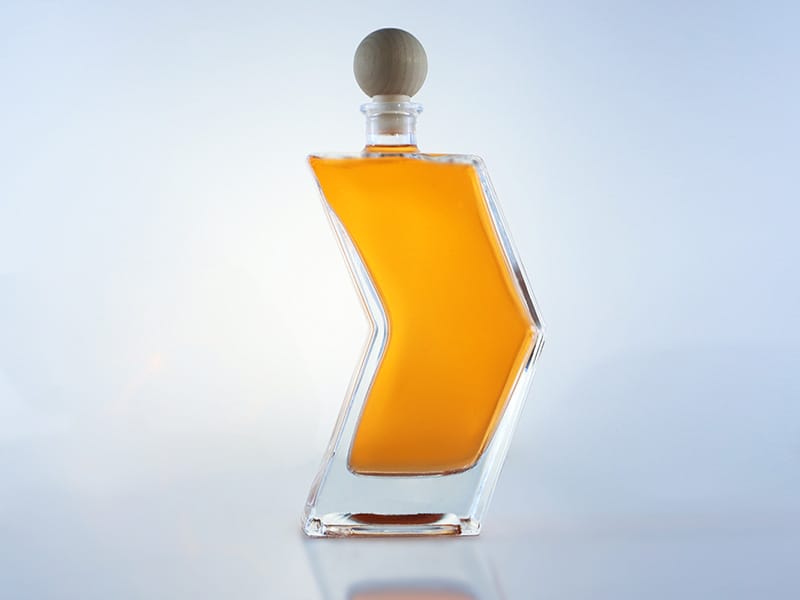 Strange shape square glass bottle