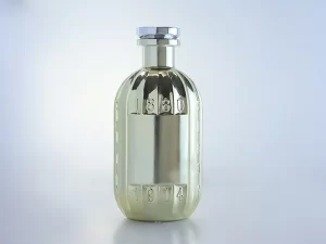 Victorian style electroplated glass bottle