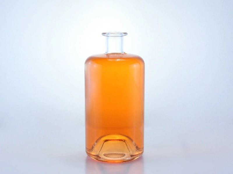 Cylindrical stopper glass bottle