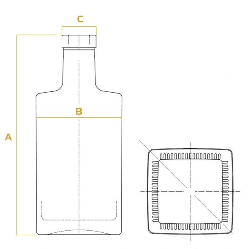 Jason Square Glass Bottle