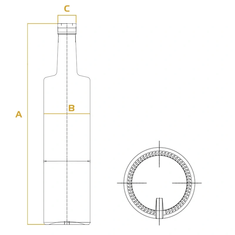 Mountain Fly Heaven Cylindrical Glass Bottle 