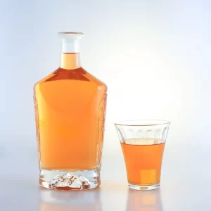 custom luxury crystal 750ml glass bottle for whiskey vodka rum tequila gin