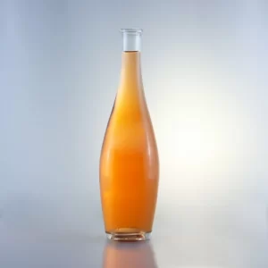 500ml 750ml big bell transparent glass bottle with cork
