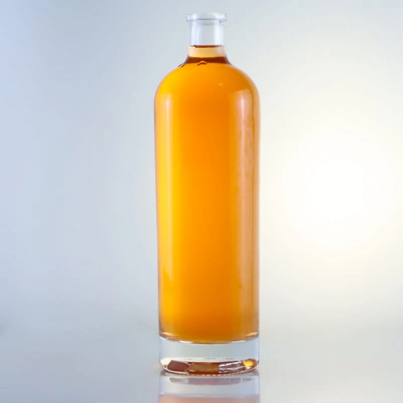 089-700ml 1000ml super flint round shape vodka bottle with cork