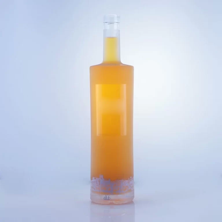 105-700ml 1000ml hot sale flat shoulder vodka glass bottle