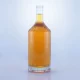 113-750ml bouteille en verre de brandy à col unique gaufré avec bouchon à vis