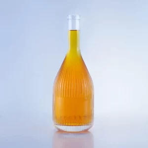 116-in stock big bell embossed liquor glass bottle
