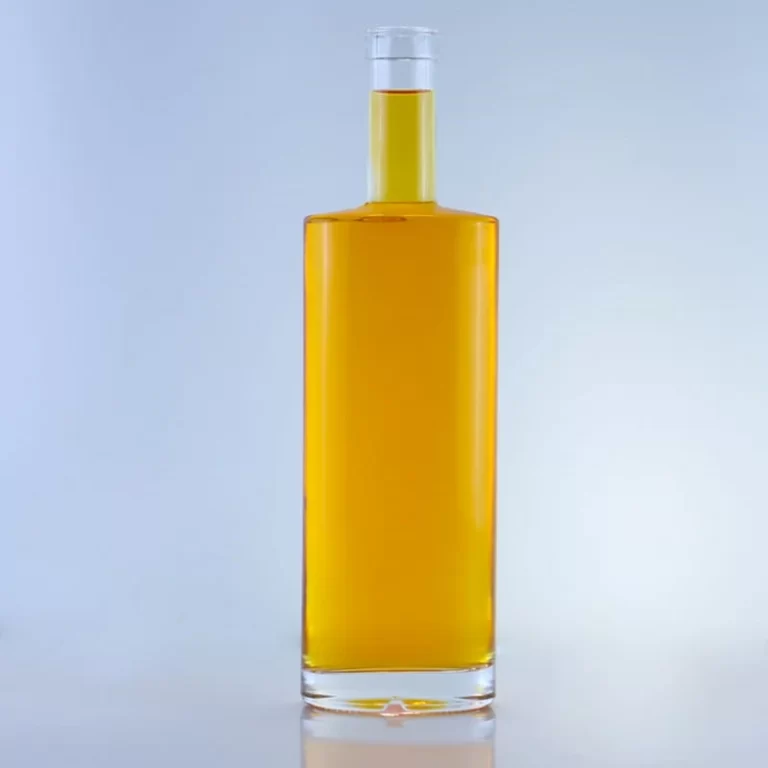 141-700ml tall and flat brandy bottle with long neck