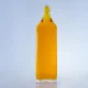 142-bouteille de verre à whisky à fond carré avec bouchon à vis
