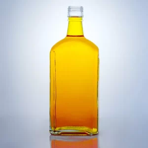 165-High white flint flat glass bottle with ROPP cap
