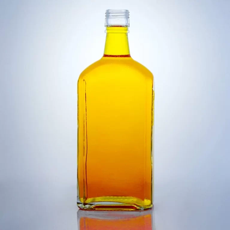 165-High white flint flat glass bottle with ROPP cap