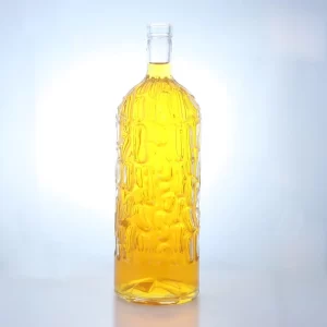 190-Customized shaped high end vodka 750ml glass bottle