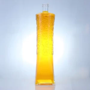 194-750ml engraved glass bottles for whiskey
