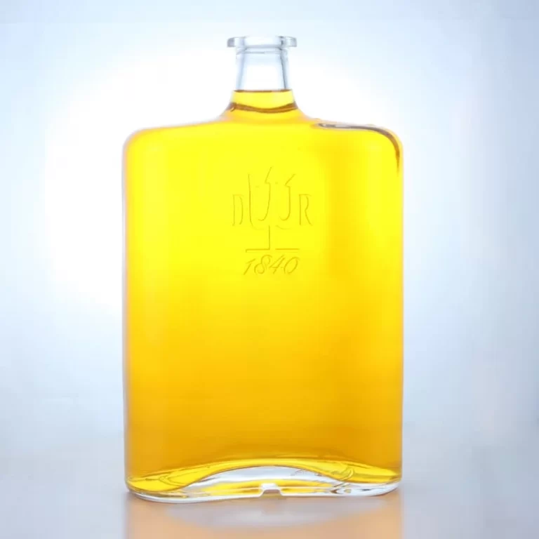 196- 750ml tequila glass bottles with embossed logo