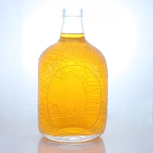 198-High quality empty glass bottles with textures