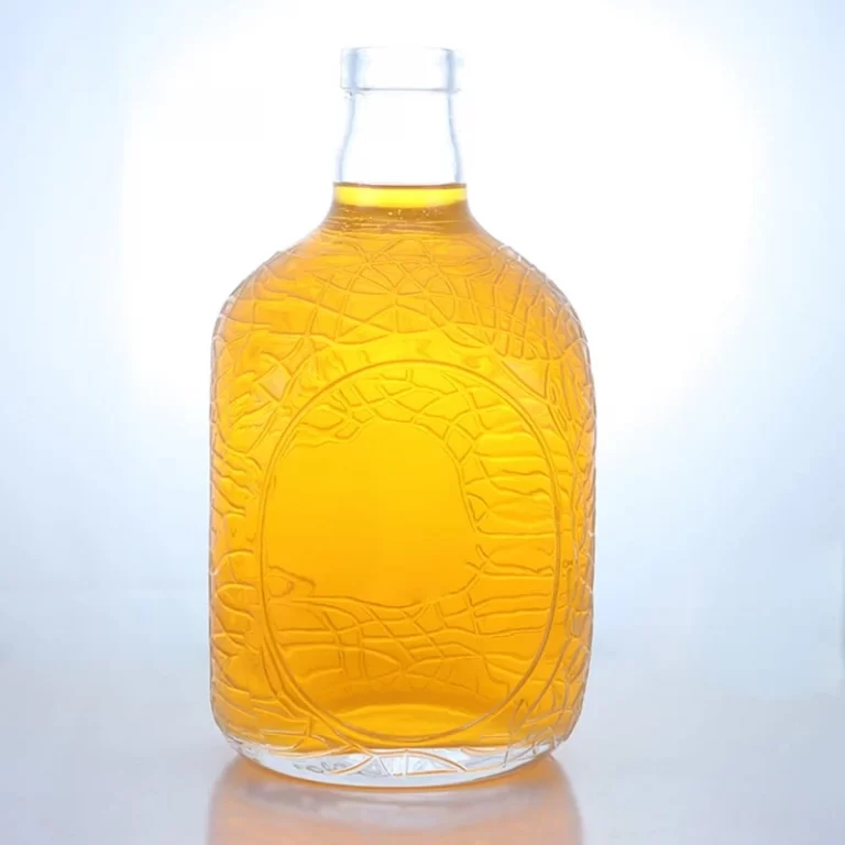 198-High quality empty glass bottles with textures