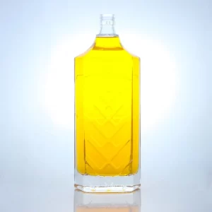 223-3000ml big glass ribbed bottle for spirits