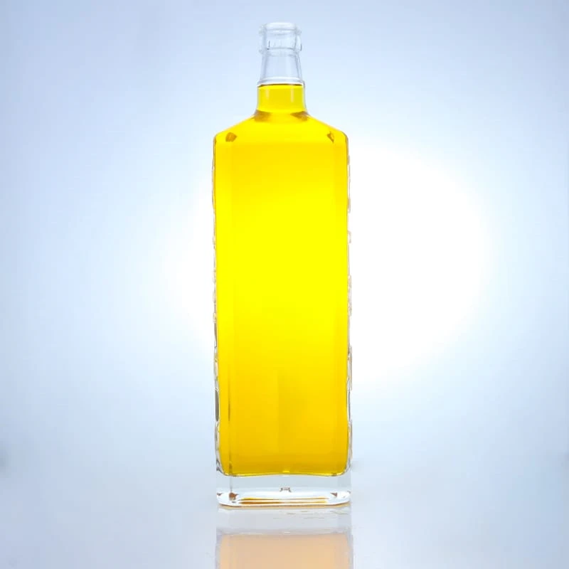 231-High grade 1000ml square glass bottles for spirits