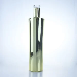 electroplating flat shoulder vodka bottle 700ml