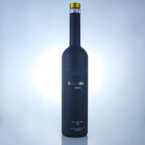 matt black grey goose shape vodka bottle 700ml 750ml with cork