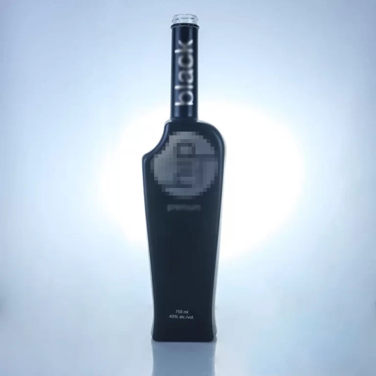 2022 new design black vodka bottle 750ml