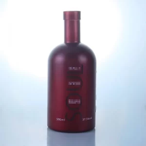 dark red color 500ml bottle with screen printing logo