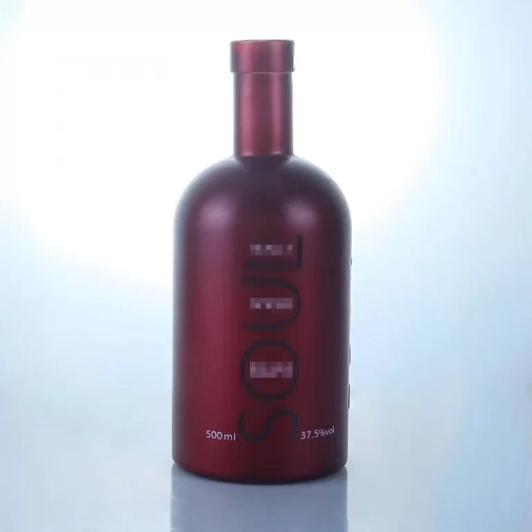 dark red color 500ml bottle with screen printing logo
