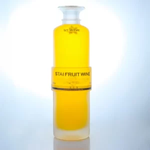 custom vertical line engraving special waistline and neck fruit wine bottle 500ml