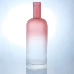hot sale two color painted glass bottle 750ml