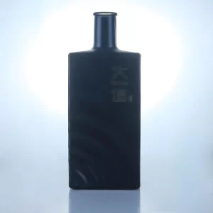 squre shape color painted engraving whiskey bottle 750ml