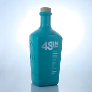 custom logo green painted square bottle 750ml