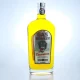 289-nuevo diseño botella de brandy plana con calcomanía la etiqueta