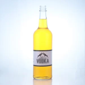 301-750ml hot sale unbreakable vodka glass bottle with sticker