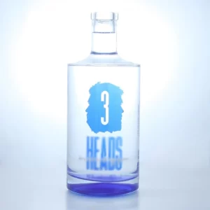 312-750ml painting bottom and decal custom design rum bottle