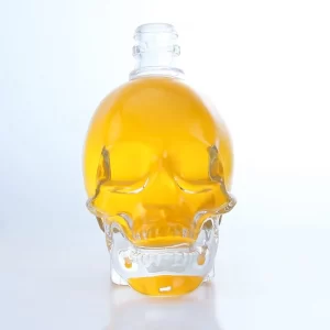 341-375ML 750ML super crystal skull head empty glass bottle