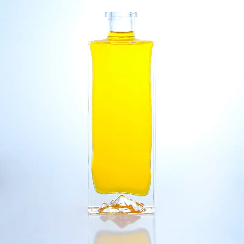 353-100ml 250ml 500ml square glass bottles with mountain bottom