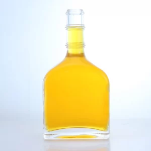 358-Hot sale 375ml square empty glass bottle with lids