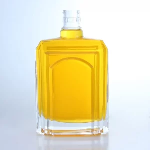 362- 250ml 375ml ribbed square glass bottles with guala cap