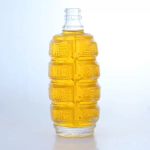 368-375ml 500ml new design engraved super flint glass bottle