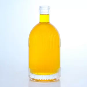 375-200ml 375ml in stock clear round glass bottle with screw cap