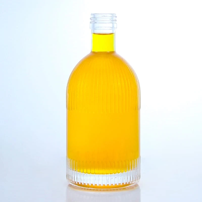 375-200ml 375ml in stock clear round glass bottle with screw cap