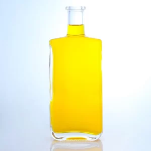 378-500ml hot sale empty flat shape brandy bottle with bartop