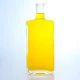 378-500ml vente chaude bouteille de brandy vide de forme plate avec bartop