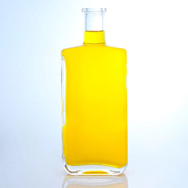 378-500ml hot sale empty flat shape brandy bottle with bartop