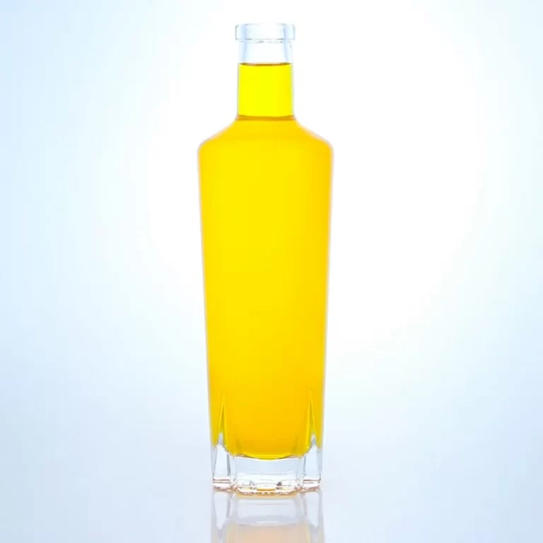 379-375ml custom made thickness bottom transparent liquor bottle