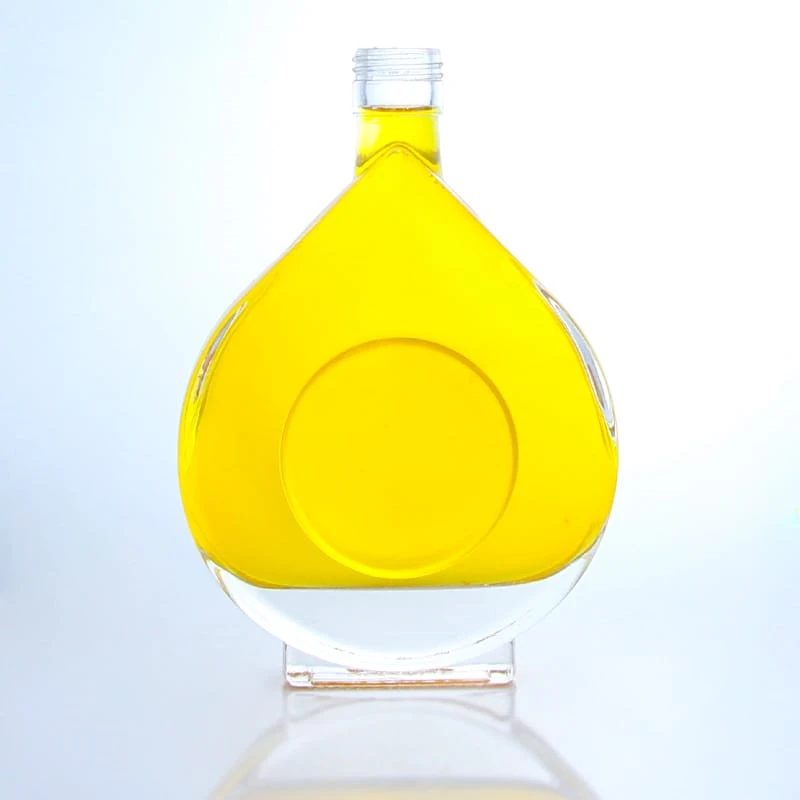 unique heart shape thick bottom 375ml brandy bottle